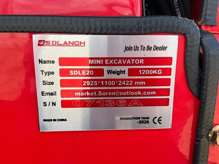 #1210-•-unused-sdlanch-sdle20-mini-excavator-image-8