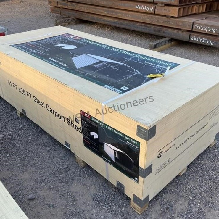 KJ K4120 41FT X 20FT STEEL CARPORT