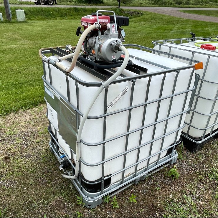 #4926 • 250-Gallon Poly Tote with Gas Powered Pump