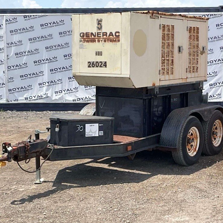 2001 Generac 1611220100 30kW T/A Towable Diesel Generator