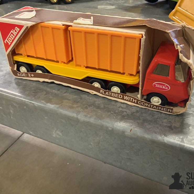 Tonka Truck Flatbed W/Container