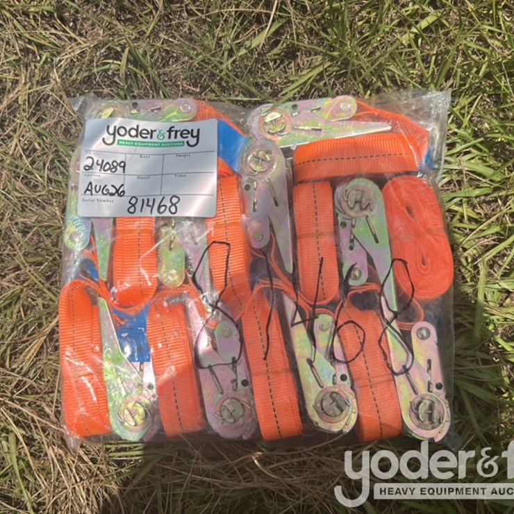 Unused 2026 Onshine Tie Down Straps and Ratchet Straps, 1" x 11.5', 10 Pieces
