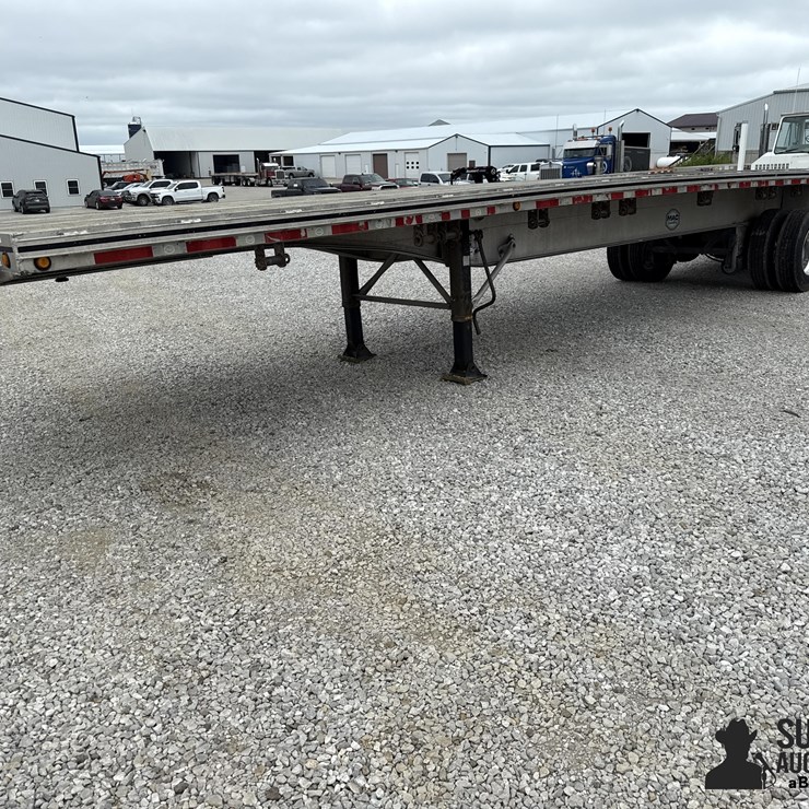 2015 Mac 45’ T/A Flatbed Trailer W/Piggyback Forklift Mounts