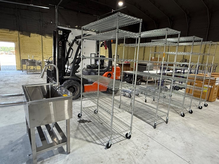 #49820-•-unused-trinity-6-tier-stainless-steel-rolling-shelf-image-4