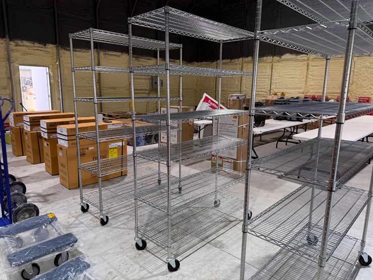 #49822-•-unused-trinity-6-tier-stainless-steel-rolling-shelf-image-3