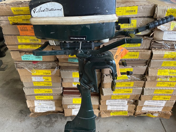 #2953-•-1980's-eska-sears-roebuck-ted-williams-7.5hp-boat-motor-image-2