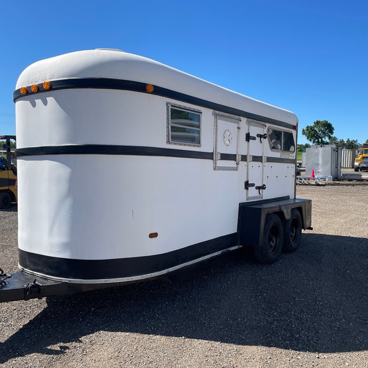 #2433 • Triggs 15' Two Place Horse Trailer, (No Title)