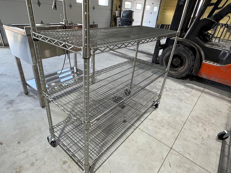 #49820-•-unused-trinity-6-tier-stainless-steel-rolling-shelf-image-8