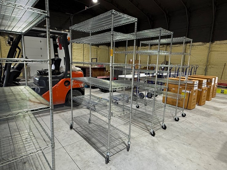 #49821-•-unused-trinity-6-tier-stainless-steel-rolling-shelf-image-4