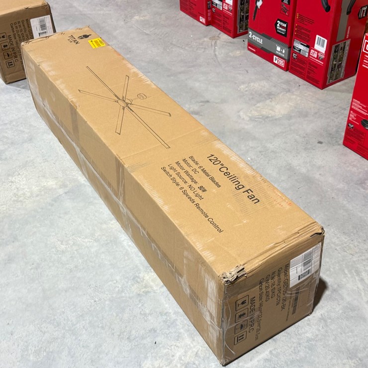 #49801 • Unused Titan Air 120" Ceiling Fan