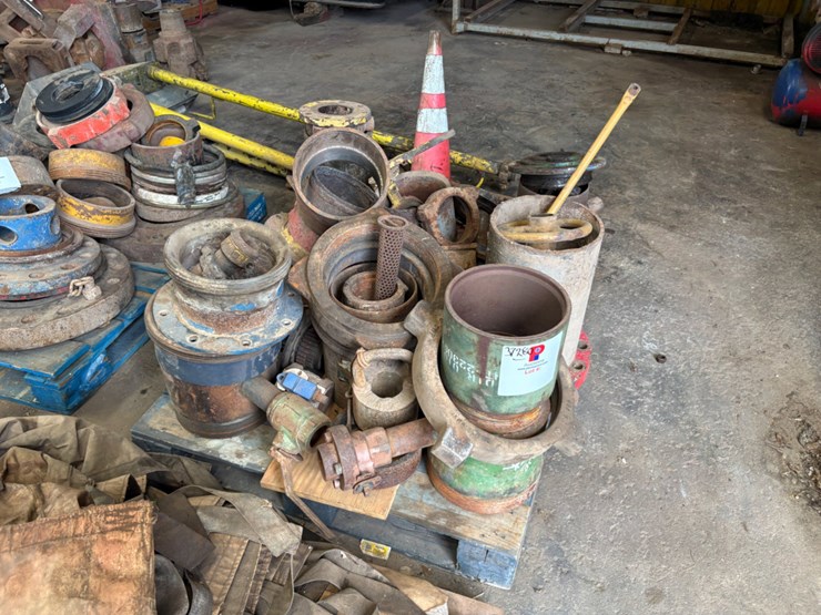 (4-pallets)-assorted-flanges,-snatch-blocks,-we’ll-head-parts,-flood-lights,-etc-image-5