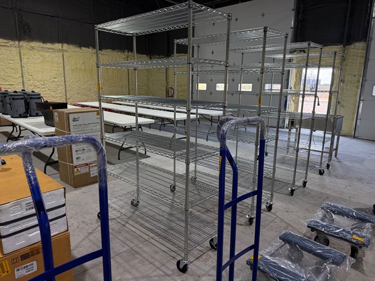 #49823-•-unused-trinity-6-tier-stainless-steel-rolling-shelf-image-2