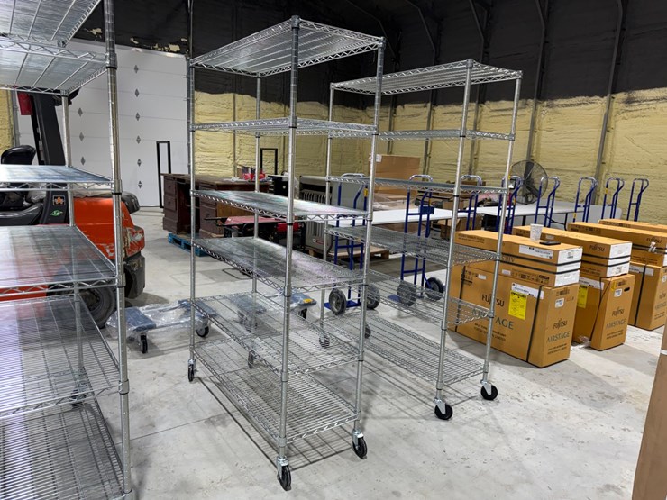 #49822-•-unused-trinity-6-tier-stainless-steel-rolling-shelf-image-4