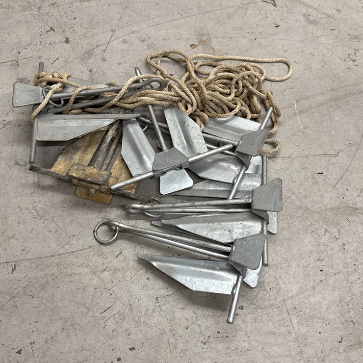 #3531 • Lot of 6 boat anchors | Located in St. Rose, LA