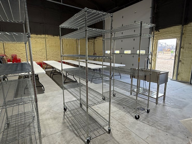 #49821-•-unused-trinity-6-tier-stainless-steel-rolling-shelf-image-2