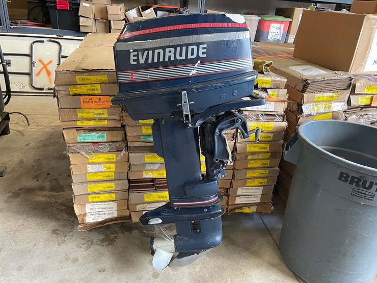 #2951-•-1988-evinrude-25hp-short-shaft-tiller-outboard-motor-image-1
