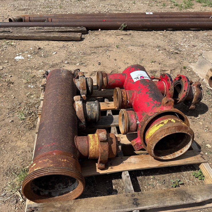 (2) 8”x4” MUD PUMP IN SUBS & (4) 10’-12’L 4” FIG 100 FLOW IRON