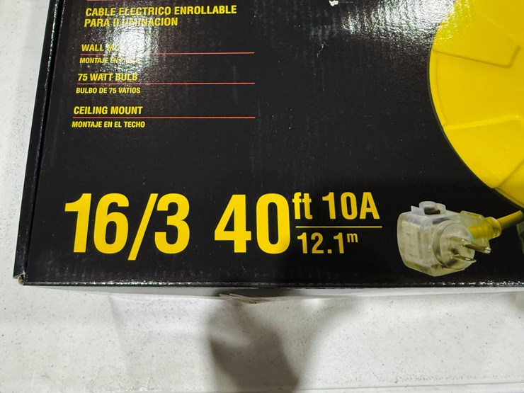 #49806-•-lot-of-(2)-unused-yellow-jacket-10amp-cord-reel-w/trouble-lights-image-7