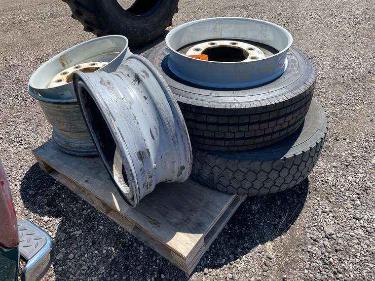 #2848-•-(2)-tires-on-rims-with-spare-rims-image-1