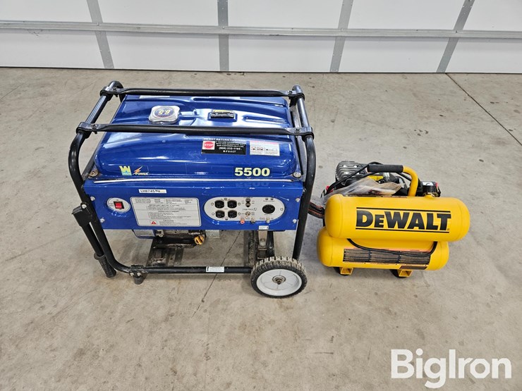 wen-gas-generator-and-dewalt-air-compressor-image-1
