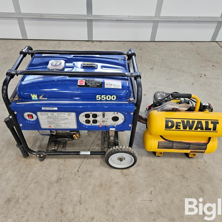 Wen Gas Generator And DeWalt Air Compressor