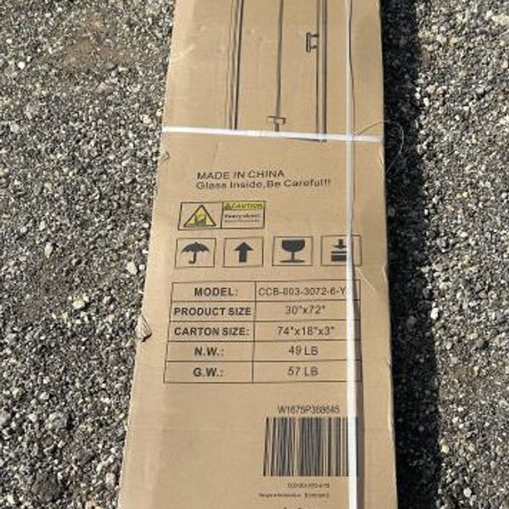 #130 • Semi-Frameless Bi-fold Glass Shower Door