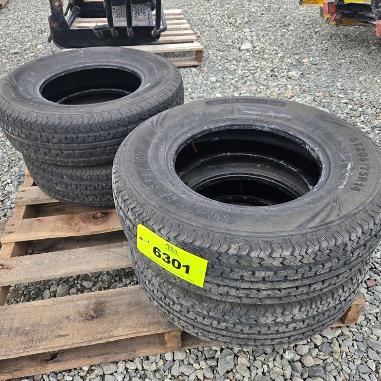 #6301 • (4) Sterling Sport ST Trailer Radial 205/75R14 Tires