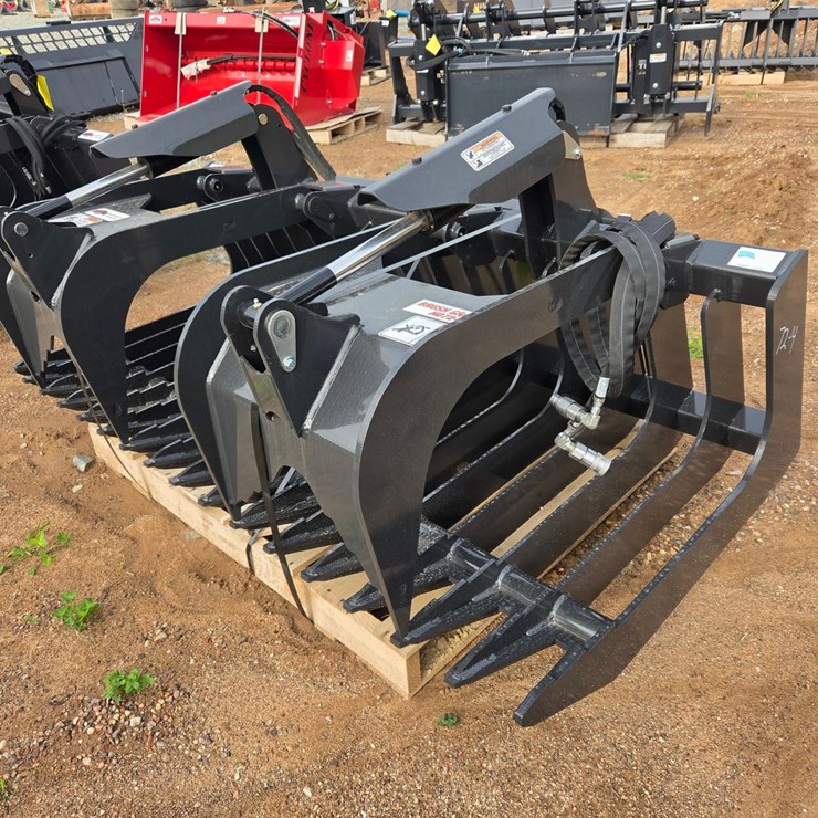 #6005 • Approx. 72" Unused Stout HD72-4 Skid Steer Brush Grapple Bucket
