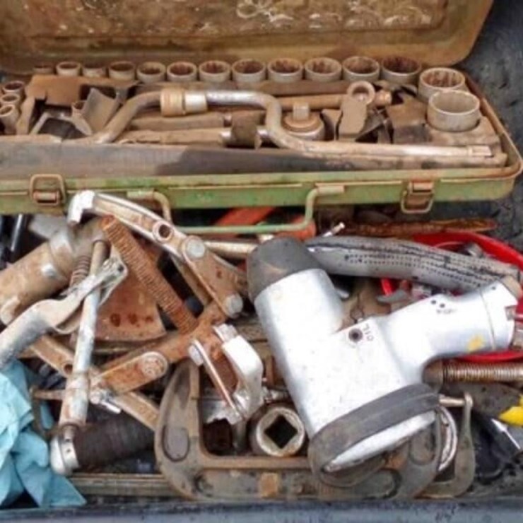 Tub Of Wrenches, Pullers, Clamps, Impact