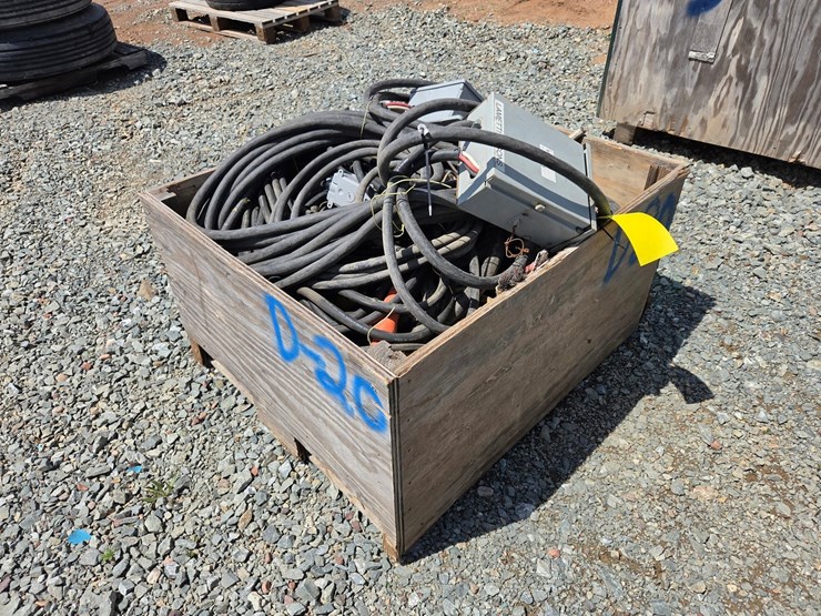 #6028-•-crate-of-misc-electrical-boxes-and-wires-image-4