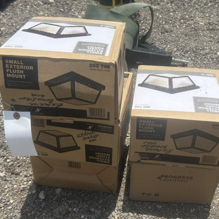 #235 • (5) Small Exterior Flush Mount Light Fixtures