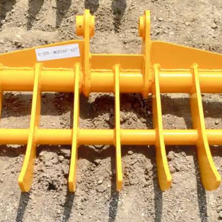 #138 • CAT305 44" Excavator Dense-Teeth Rake