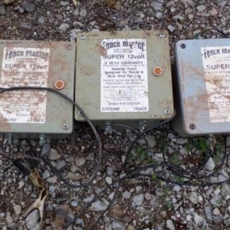 3- 12 Volt, Fence Master Chargers