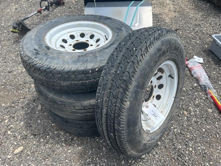 #214-•-(4)-trailer-rims-&-tires-st205/90d15-image-2
