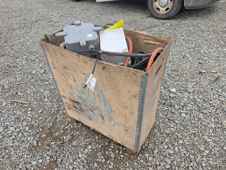 #6039-•-box-of-misc.-electrical-boxes-and-wires-image-1