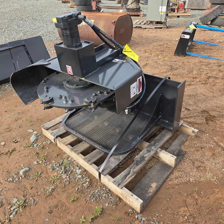 #6014 • Unused Stout SG13R Skid Steer Stump Grinder Attachment