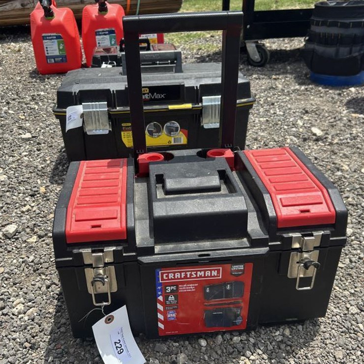 #229 • Craftsman Tool Box w/ Nail Gun & Jack w/ No Handle