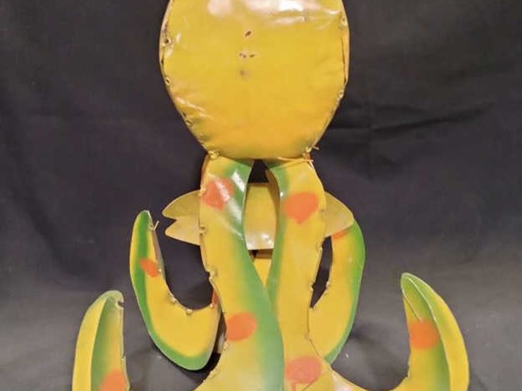 #28-•-metal-yard-art---yellow-octopus-image-4