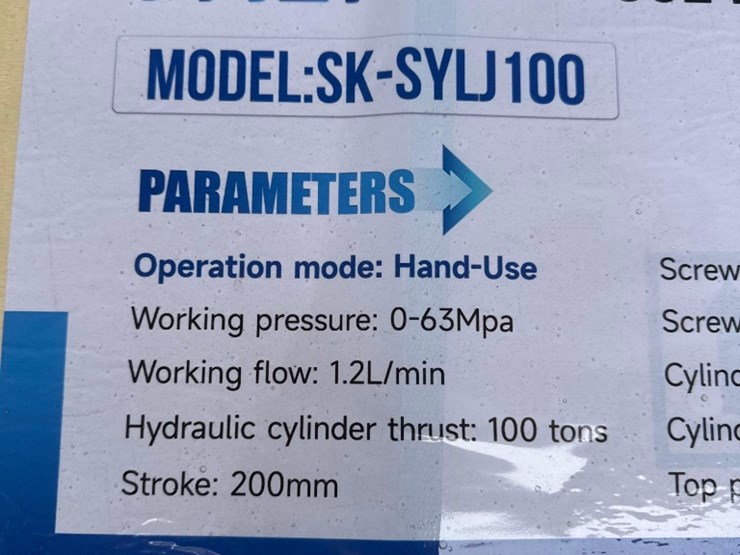 new-sklp-co-hand-use-hydraulic-track-pin-press-model-sylj100-image-2