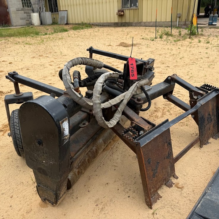 #1765 • Approx 72" Hydraulic Power Rake Attachment