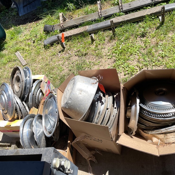 #7177 • Assortment of Vintage Hubcaps