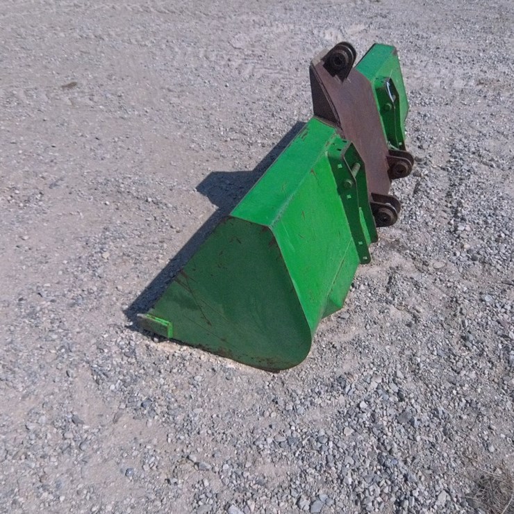 #2051 • 8ft John Deere Bucket With Excavator Attachment