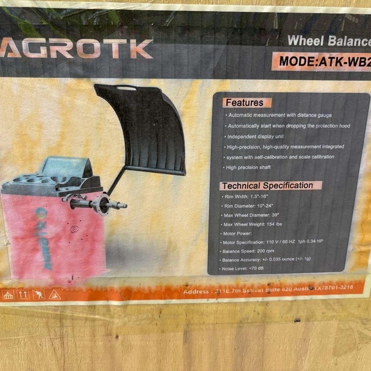 2026 AGROTK ATK-WB24A Wheel Balancer Machine