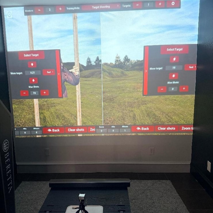 Laser Ammo Smokeless Range Training Simulator System w/ Projector, Dell PC, Recoil Training Guns