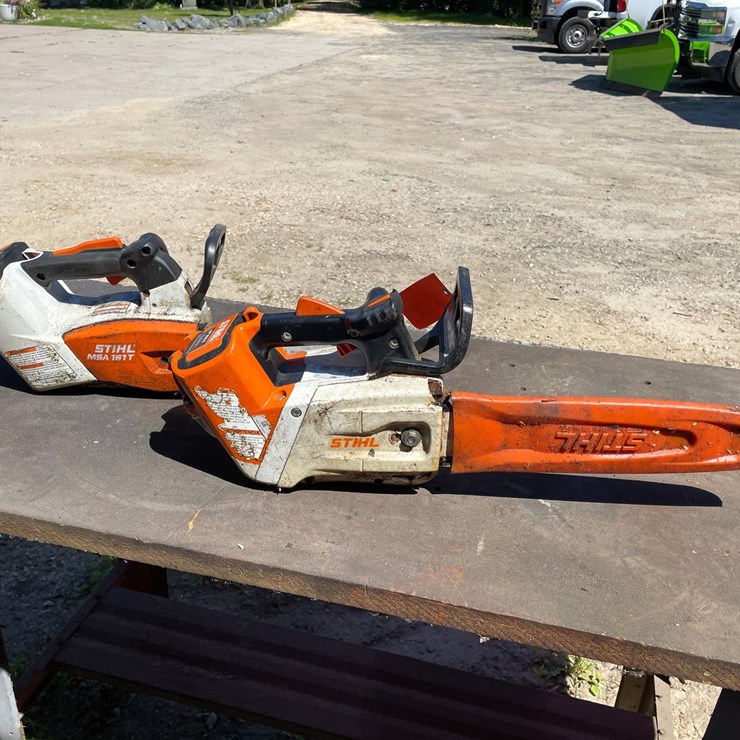 #7185 • (2) Stihl Electric Chainsaws