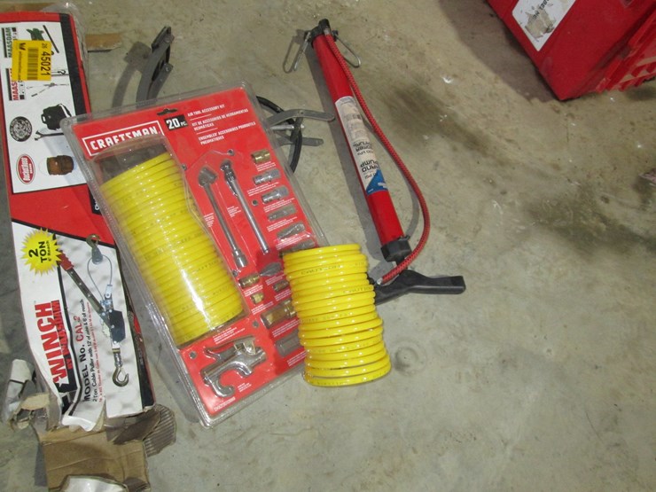 #45021-•-lot-of-come-a-long,-air-hose,-bike-pump,-etc-inv#45021-image-3