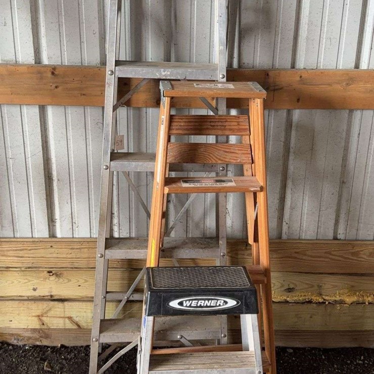 Assorted Step and Extension Ladders