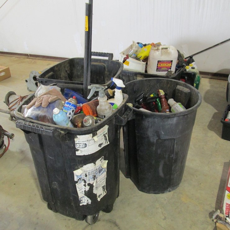 #45018 • Lot of (3) Waste Baskets w/Contents INV#45018