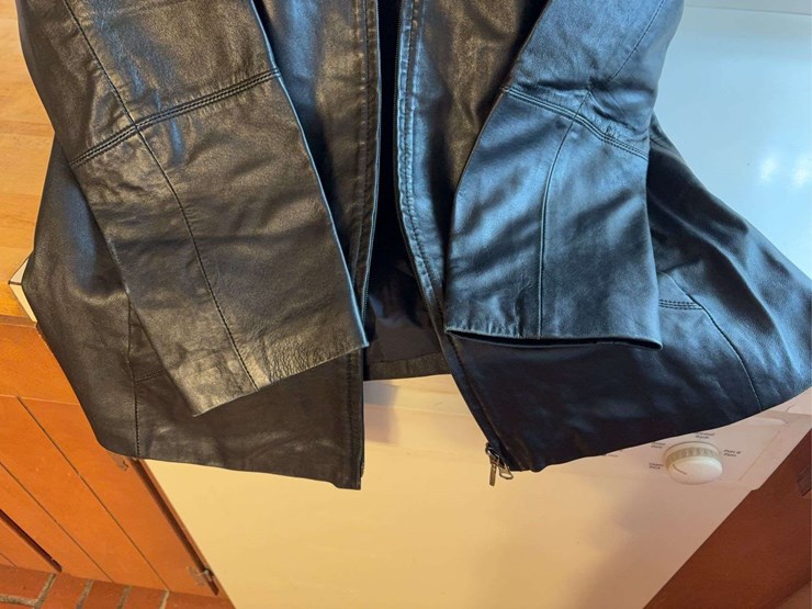brandon-thomas-ladies-black-leather-jacket-size-l-image-5