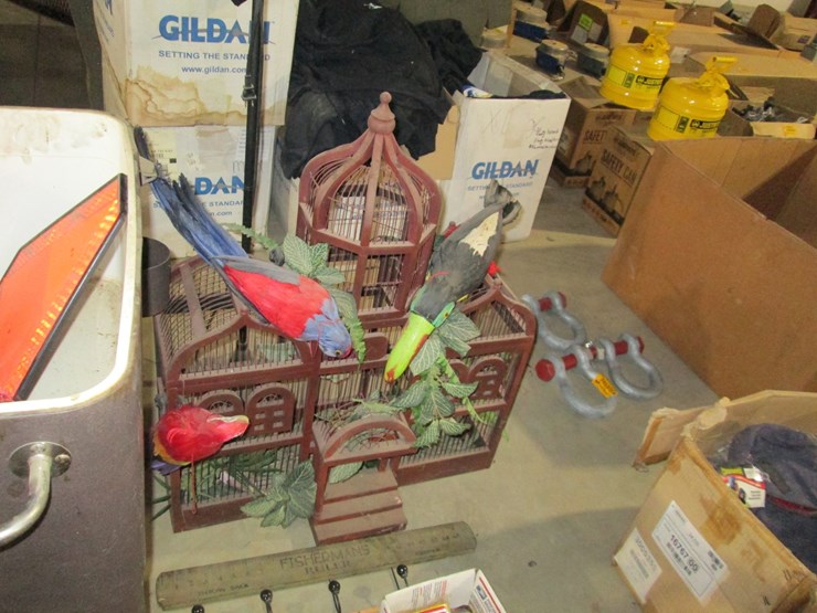 #45054-•-lot-of-bird-cage,-air-mattress,-cooler,-etc-inv#45054-image-4